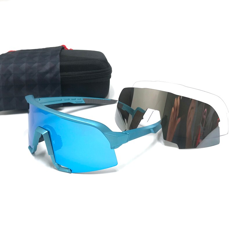 Outdoor Cycling 100 s2 occhiali da sole da uomo bici occhiali Anti-UV moto sport Mountain Bike UV400 Set di occhiali fotocromatici: B5
