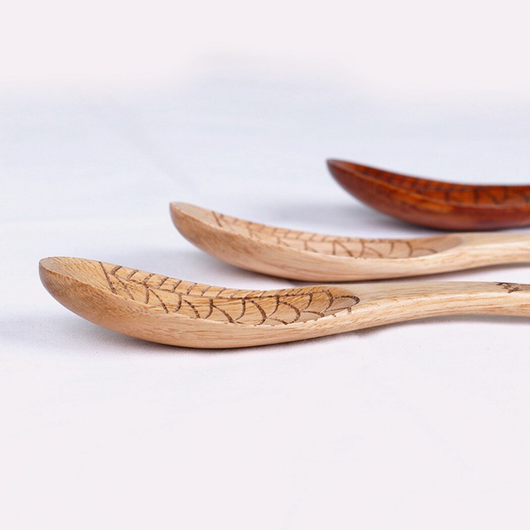 Cuchara de madera para arroz, utensilio de cocina tallado de madera, pato, pescado, arroz, cuchara de paleta, cuchara para sopa, cucharillas antiadherentes