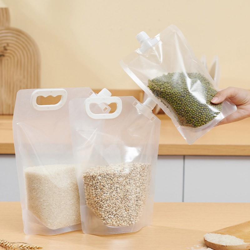 Körner Lagerung Verpackung Tasche Getreide Feuchtigkeit Insekten Beweis Versiegelte Tasche Verdickte Tragbare Lebensmittel Reis Bohnen Behälter Düse Tasche
