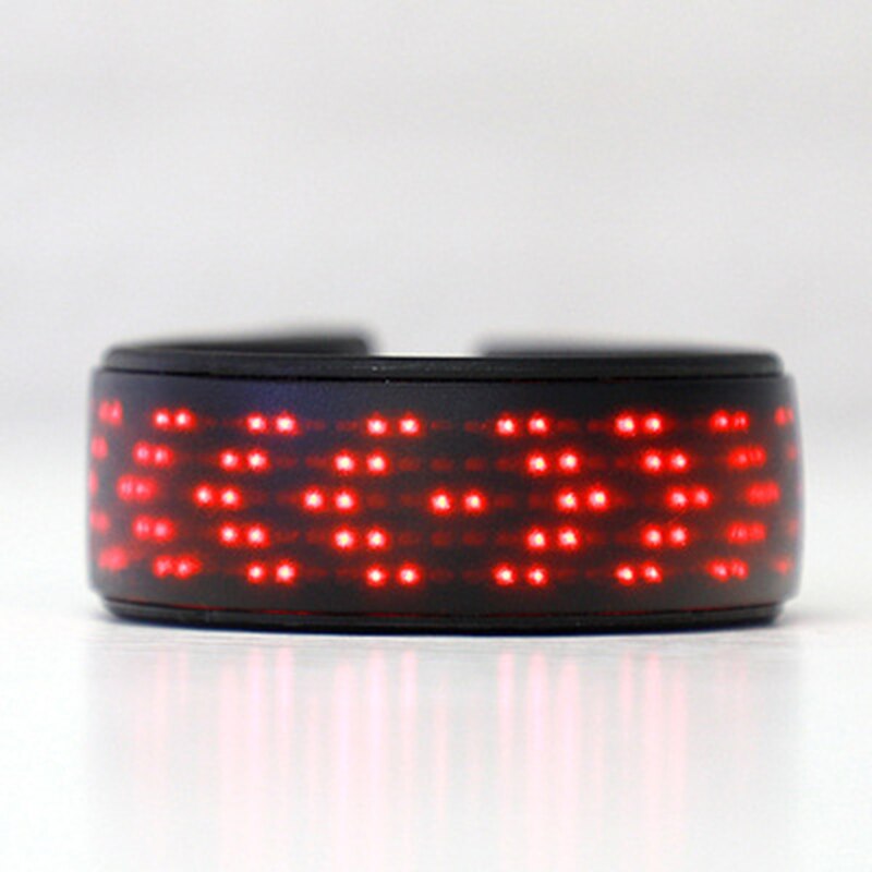 LED Screen Shoe Light Clip Outdoor Night Running Cycling Illuminated Shoe Clip MVI-ing: Red