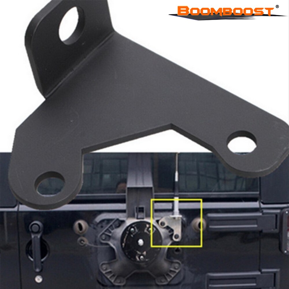 Base de soporte de montaje de antena trasera boombost negra compatible con Jeep Wrangler JK 2 4 puertas 2007 puerta trasera de acero
