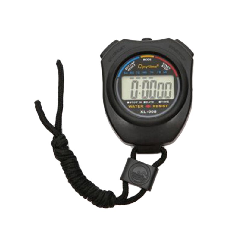 Waterproof Multi-Function Electronic Sports Stopwatch Timer Water Resistant Large Display with Date Time and Alarm: Default Title