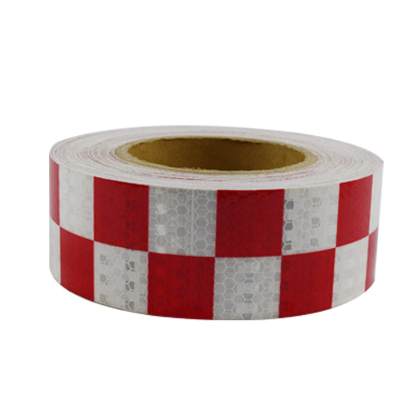 5cm X 25m Grid Reflective Safety Mark Tape Sticker Multi Color Self Adhesive Warning Reflective Film In Dark Effective