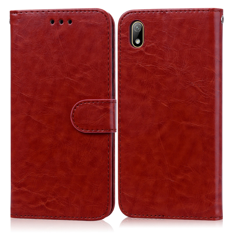 Voor Huawei Y5 Case Flip Portemonnee Lederen Case Voor Huawei Y5 Case Y 5 AMN-LX9 AMN-LX1 AMN-LX2 AMN-LX3 Case Fundas: Brown