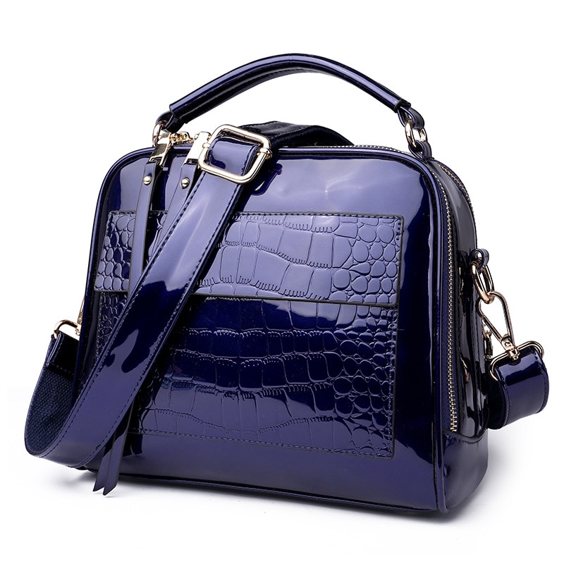 Nova moda de alta qualidade couro patente bolsa feminina senhoras corpo cruz mensageiro sacos ombro bolsas crossbody noite pa