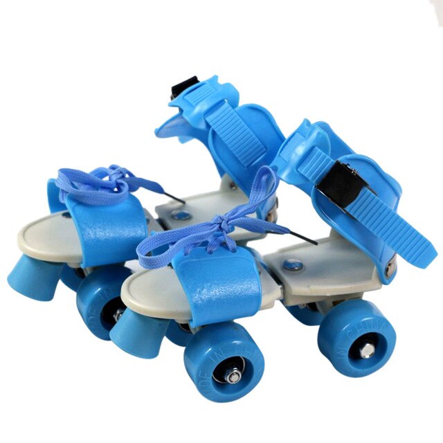 Maat Verstelbaar Kinderen Rolschaatsen Dubbele Rij 4 Wielen Schaatsen Schoenen Schuiven Inline Skates Kids Roller Sneakers -40: Blue