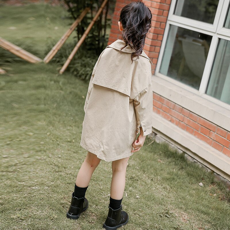 Trenchs pour filles, manteaux d'automne et d'hiver pour bébés filles, vestes décontractées, manteaux coupe-vent, trench-coat pour enfants filles