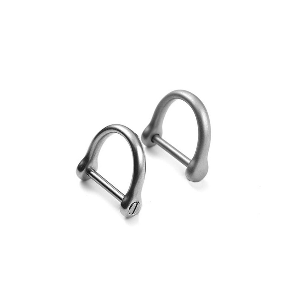 9/13/17/21Mm Massief Roestvrij Staal Karabijnhaak D Strik Nietjes Beugel Fob Sleutelhanger Sleutelhanger Haak Schroefverbinding Gespen
