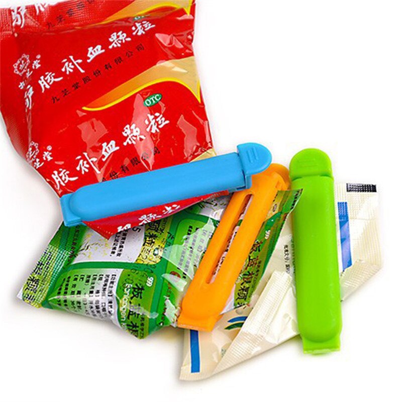 5Pcs/Lot 7*1.5 CM Large Size Plastic Food Bag Sealing Clips Seal Clamp For Home Travel Snack Storage Bags Sealer Clip bag clip