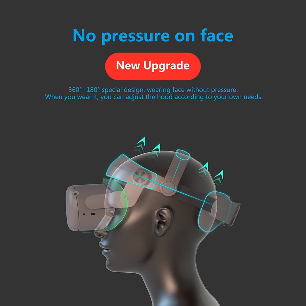 Halo-kopfband für oculus quest 2, 2 -unterstützung, forcesupport-kopfband-upgrade, kopfband-zubehör