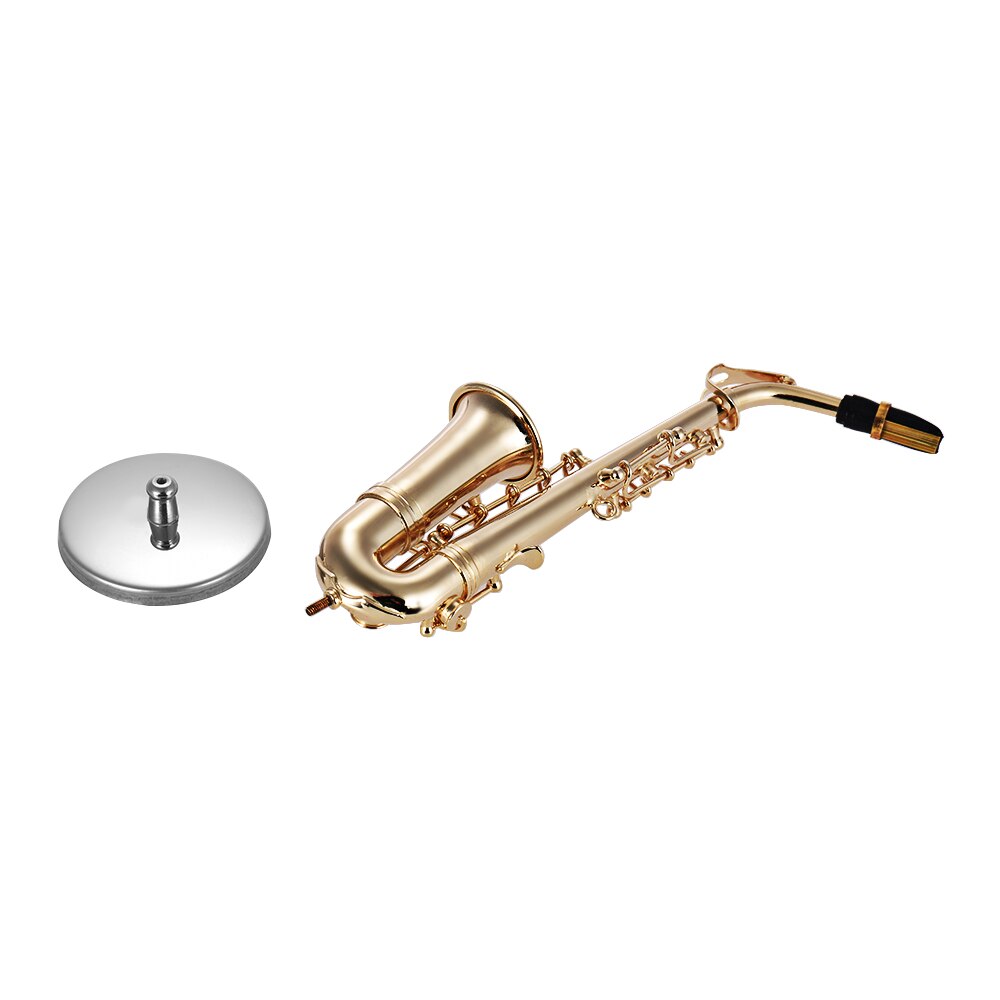 Mini Messing Altsaxofoon Sax Model Prachtige Desktop Muziekinstrument Decoratie Ornamenten Muzikale Met Delicate Doos