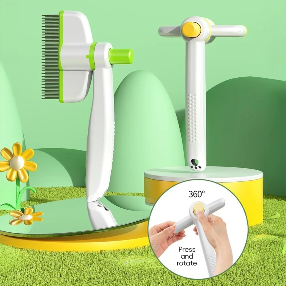 Sales Dog Cat Comb Hair Remover Rotating Pet Hair Brush Comb Dematting Tool for Matted Fur Pet Cat Supplies