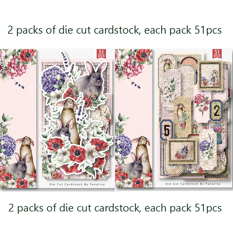 Panalisacraft 24 sheets 6"X6" Flower Easter paper Scrapbooking patterned paper pack handmade craft paper Background pad card