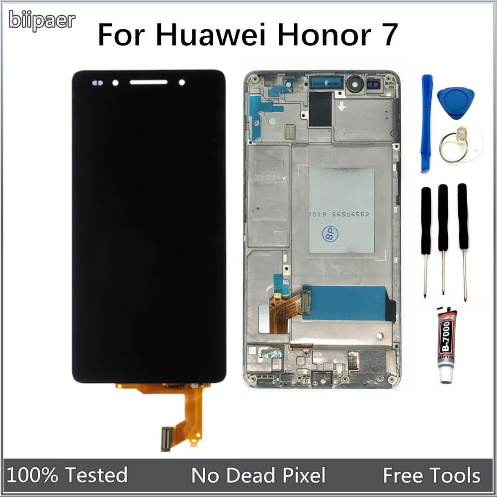 LCD Pour Huawei Honor 7 LCD Affichage Écran Tactile Numériseur Avec Cadre Pour Huawei Honor7 PLK-L01 PLK-AL10 PLK-UL00