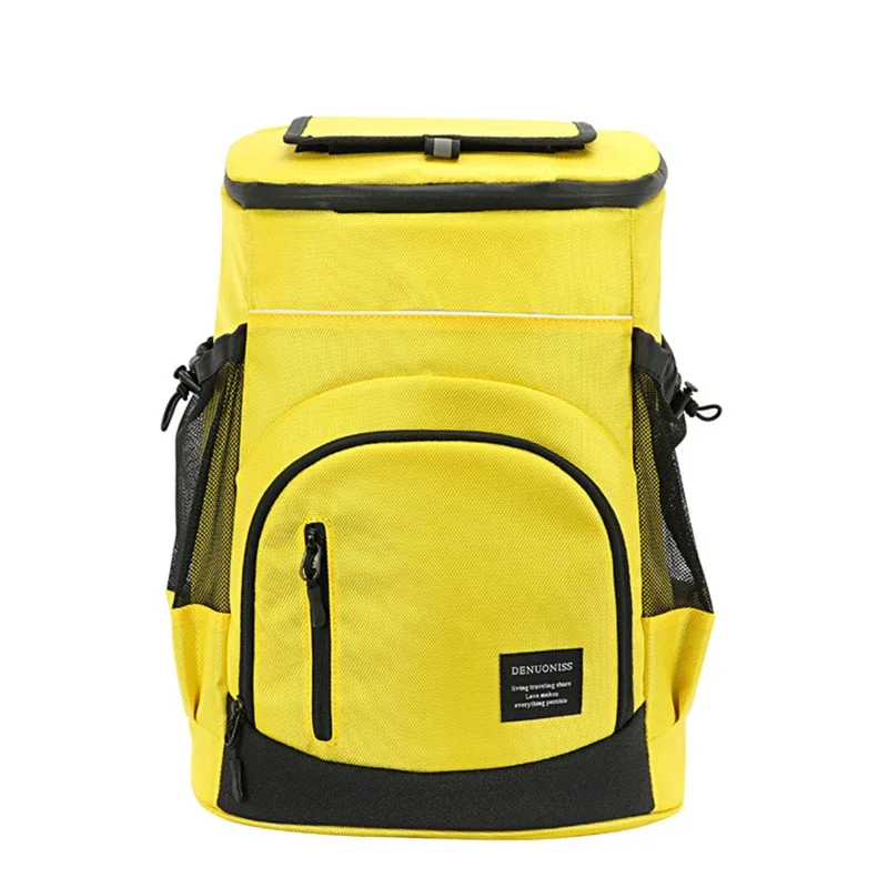 30l Kühlschrank tasche weicher großer isolierter Kühler Rucksack thermischer isothermer Kühlschrank Reisen Strand Eis Bier Rucksack: Blau