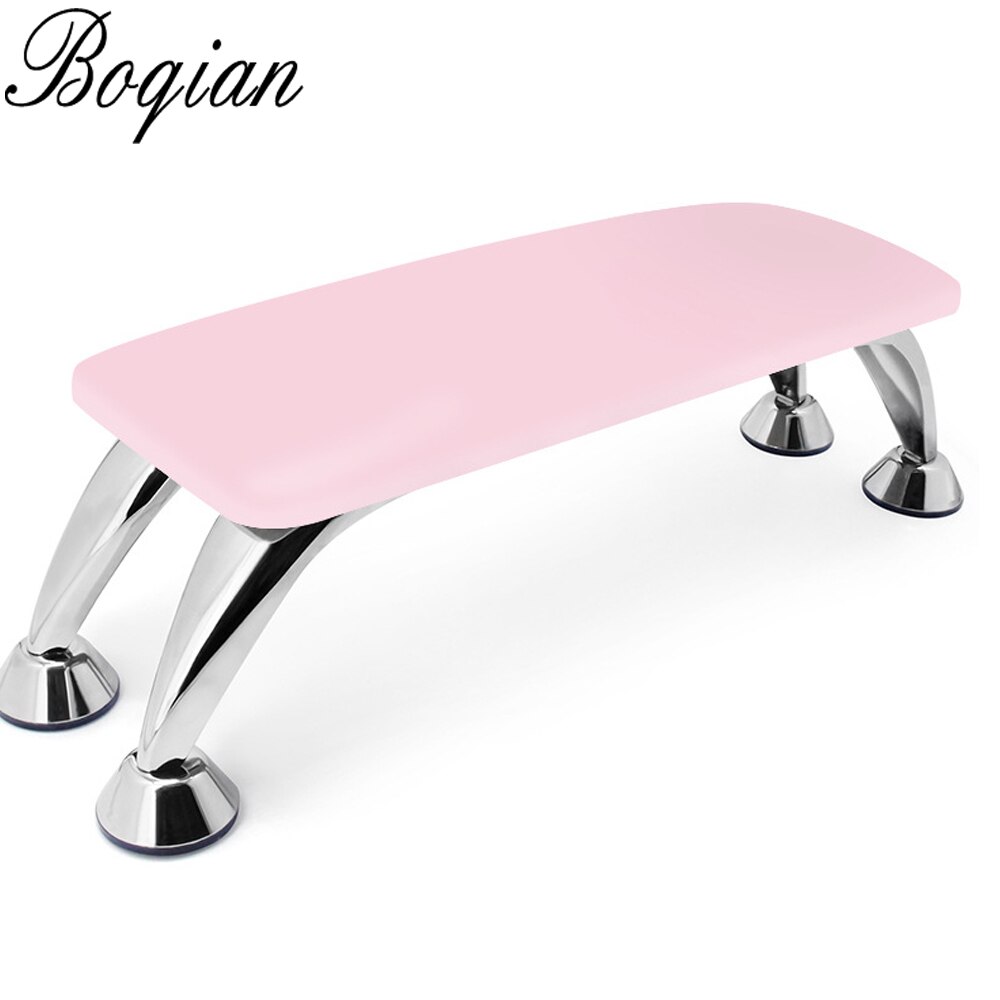 Bqan Nail Hand Kussen Nail Lederen Hand Kussen Rest Manicure Gereedschap Tafel Hand Kussen Kussen Houder Armleuningen Nail Art Stand bureau: pink