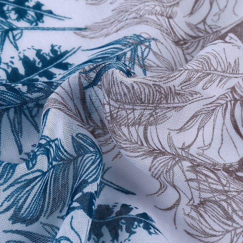 Bohemian plant skinny chevron skinny sjaals lente vrouwelijke voile patchwork sjaal vrouwen kleine bladeren kwastjes lange sjaals