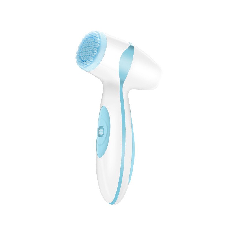 Electric Facial Cleansing Brush Ultrasonic Face Deep Cleanser Skin Pore Cleaner Face Massage Scrubber Lifting Visage: Blue