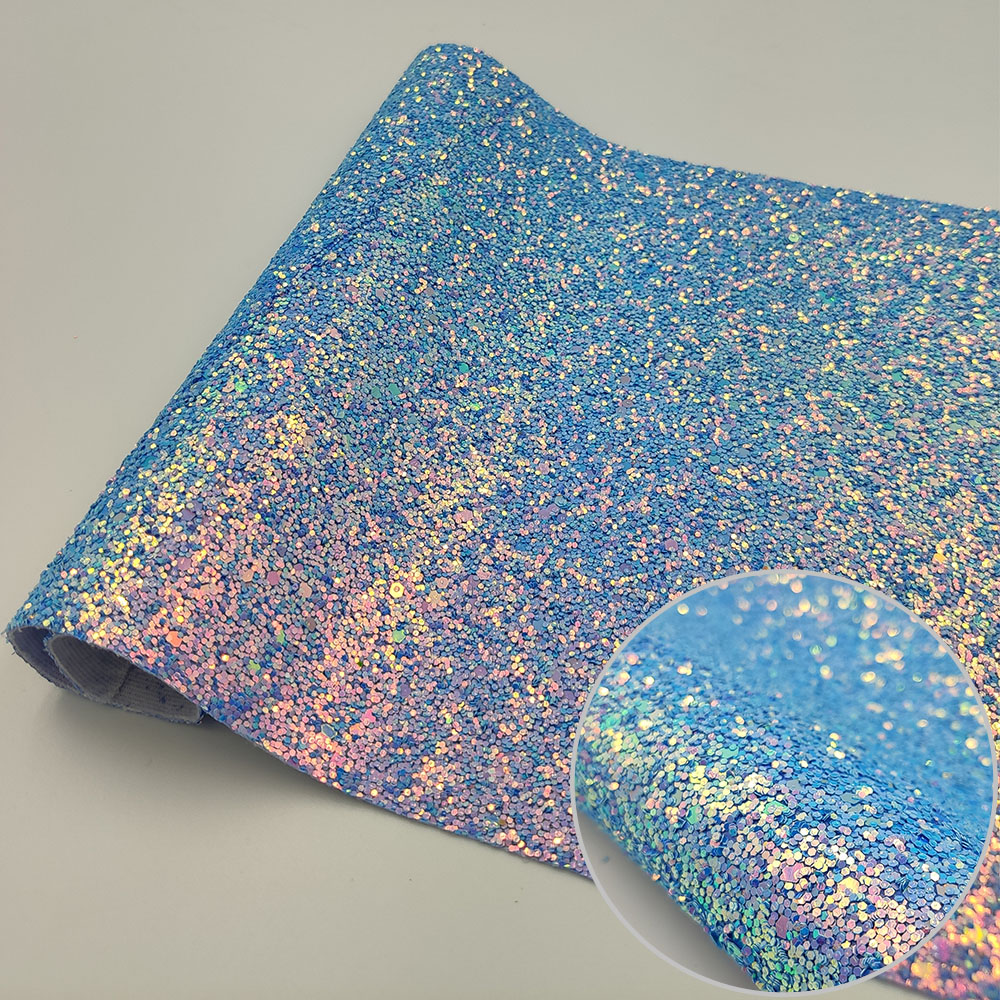 Meerkleurige glitterstof hologram regenboog synthetisch leer vinyl haarboog decoratie DIY handgemaakte tassen kleding ambachtelijk materiaal: Paars