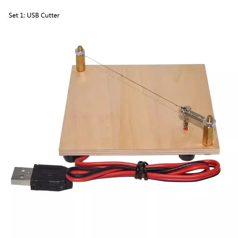 Small Cutting Machine Ribbon Cutter Machine DIY Electric Heating Wire Cutting Machine Foam Webbing Thermal Cutter: Light Grey