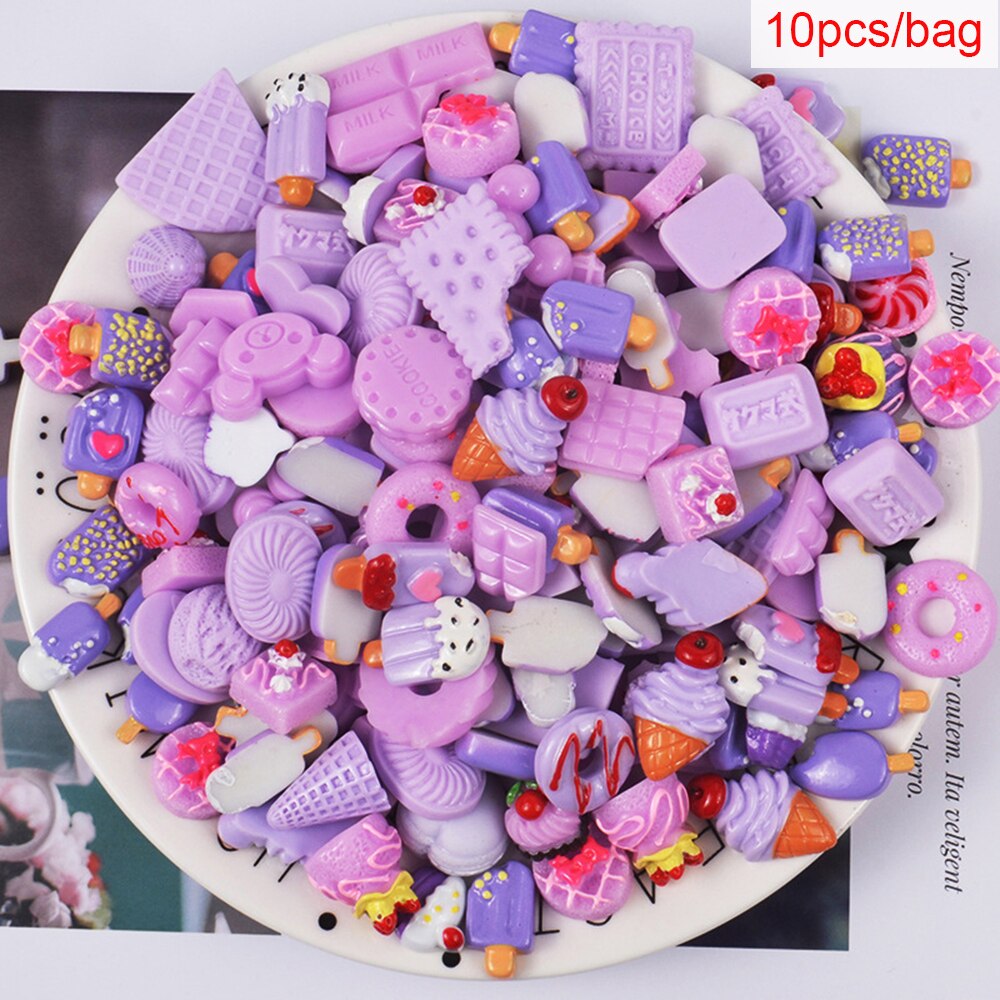 DIY Chocolate Sprinkles Charms For Slime Polymer Filler Addition Slime Accessories Toys Lizun Modeling Clay Kit For kids: Purple