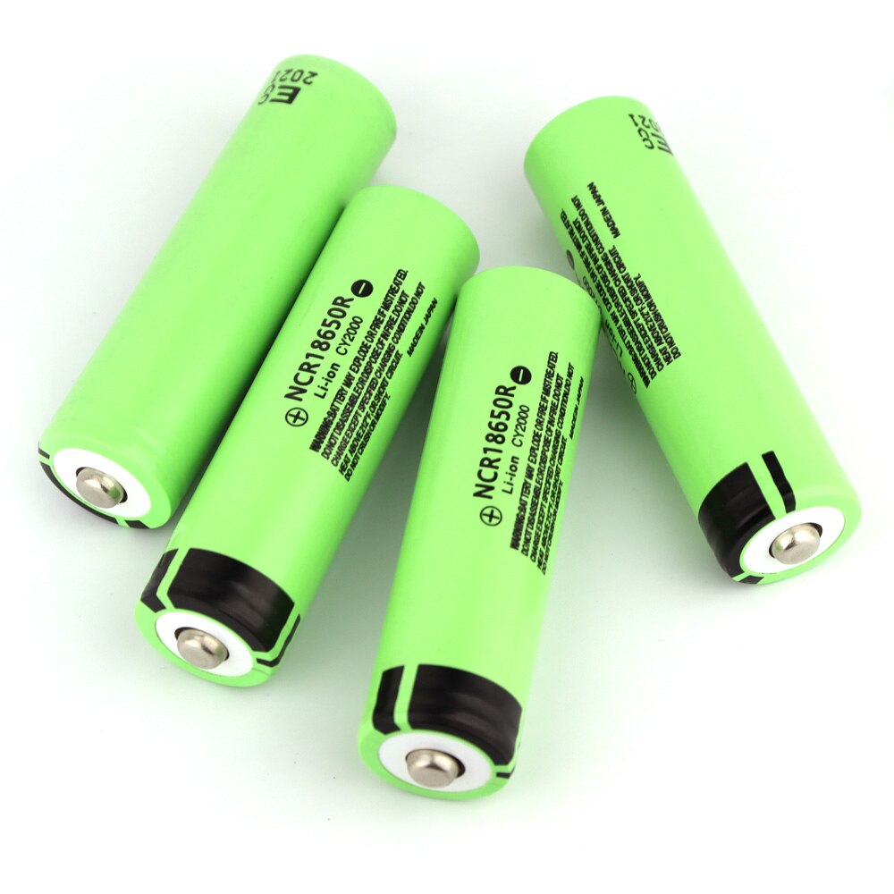 Batería recargable de litio para linterna NCR18650R, 100% V, 3,7 mAh, 2000 Original, botón superior, novedad 18650