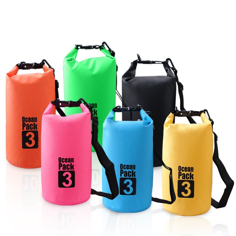 3L Wasserdichte Wasserdicht trocken Tasche Sack Lagerung Packung Beutel Schwimmen draussen Kajak Kanu Fluss Wandern Bootfahren