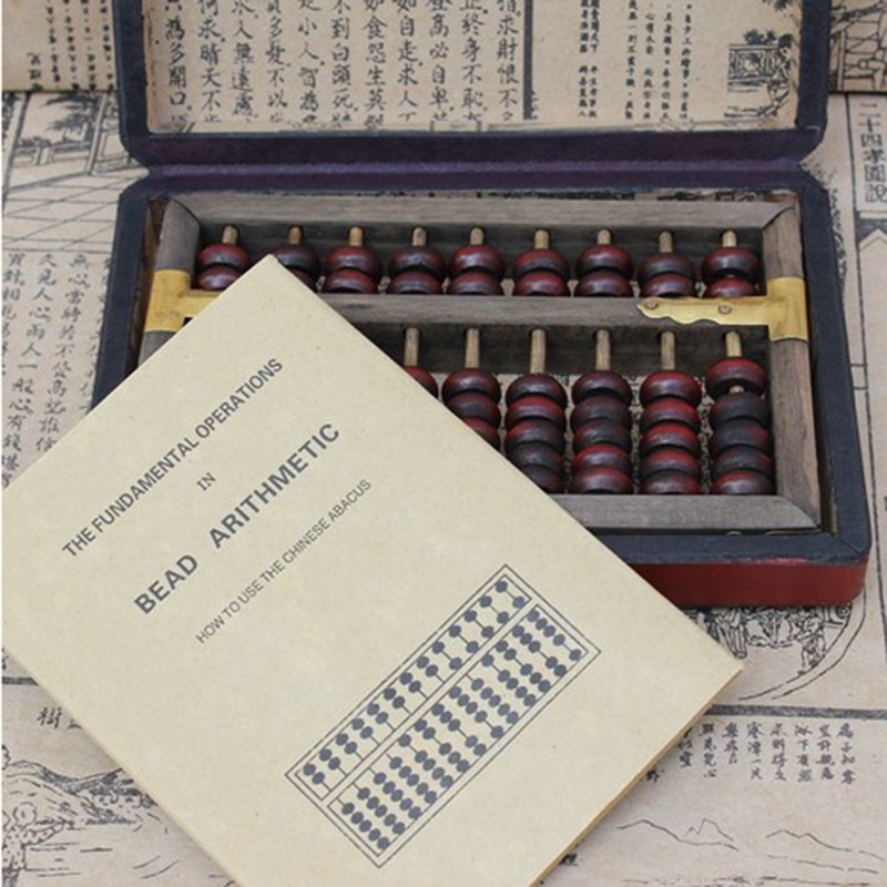 Vintage Chinese Houten Kraal Rekenen Abacus Soroban Klassieke Oude Rekenmachine Tellen Collectie Cadeau Voor Kinderen Volwassen