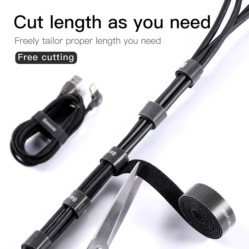 Baseus Organizer per cavi cavo USB in nylon avvolgicavo clip per avvolgicavo supporto per avvolgicavo per iPhone iPad cavo per topo Samsung