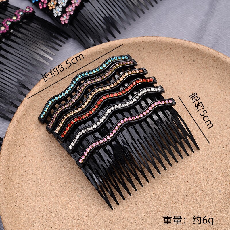 1Pc Rhinestone Bloem Haar Insert Kammen Bruiloft Party Side Kam Hair Styling Accessoires Voor Vrouwen Meisjes Haar Sieraden: 3