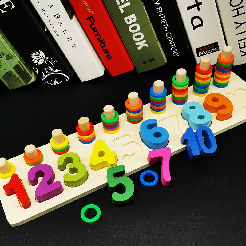 2020 giocattoli educativi caldi Puzzle 3D alfabeto in legno numero giocattoli per veicoli sviluppo dell'intelligenza per bambini Puzzle prescolare: 5