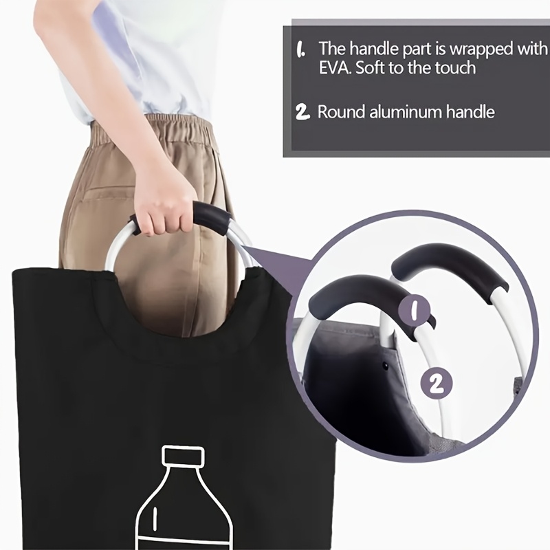 Opvouwbare recyclingbak Opbergmand met extra grote capaciteit voor keukenafvalflesopvangzak met handvat Opvouwbaar