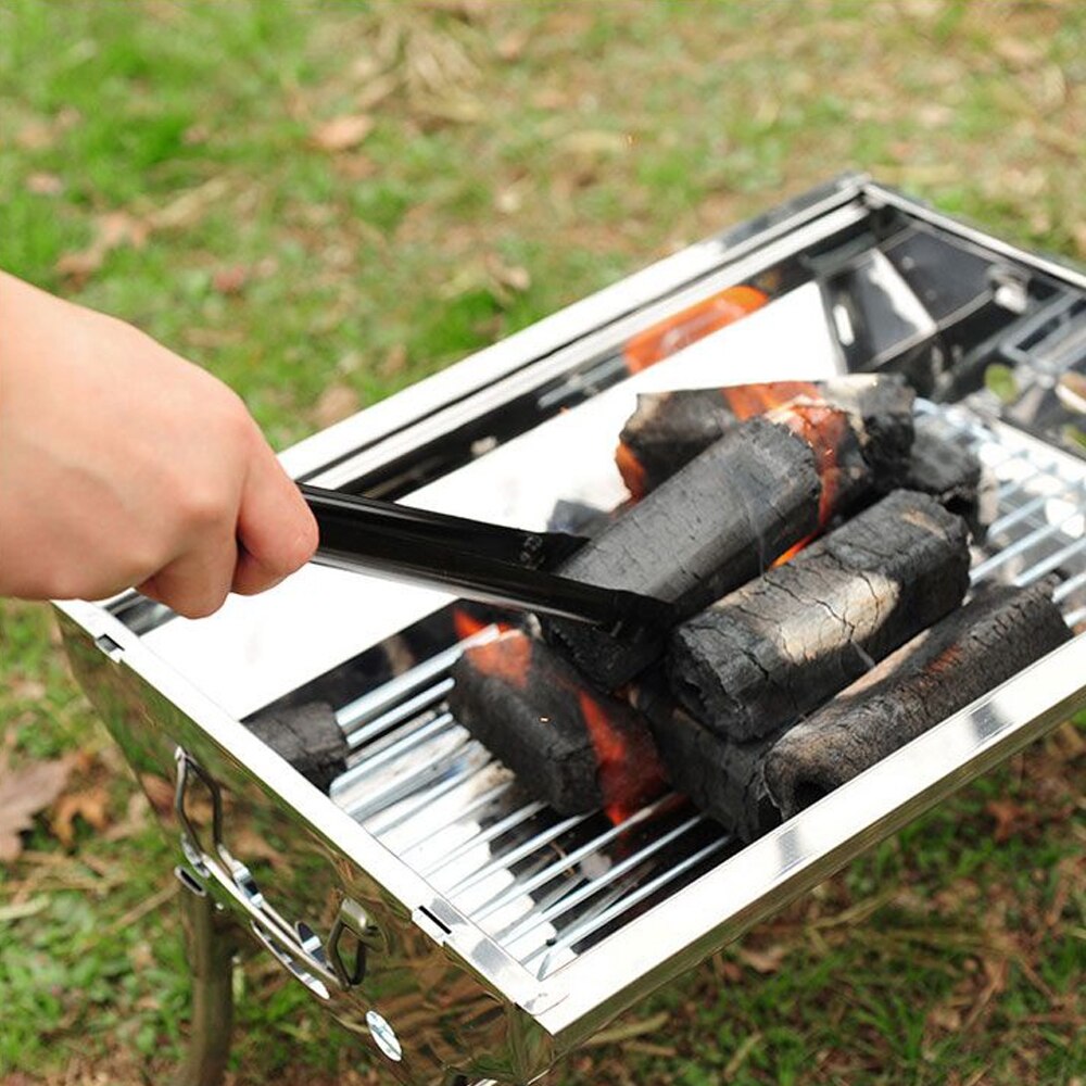 Pince à Barbecue en métal résistant à la chaleur alimentaire Barbecue Barbecue four à charbon outils de cuisson en plein air Barbecue pince à viande Camping cuisine Gadget
