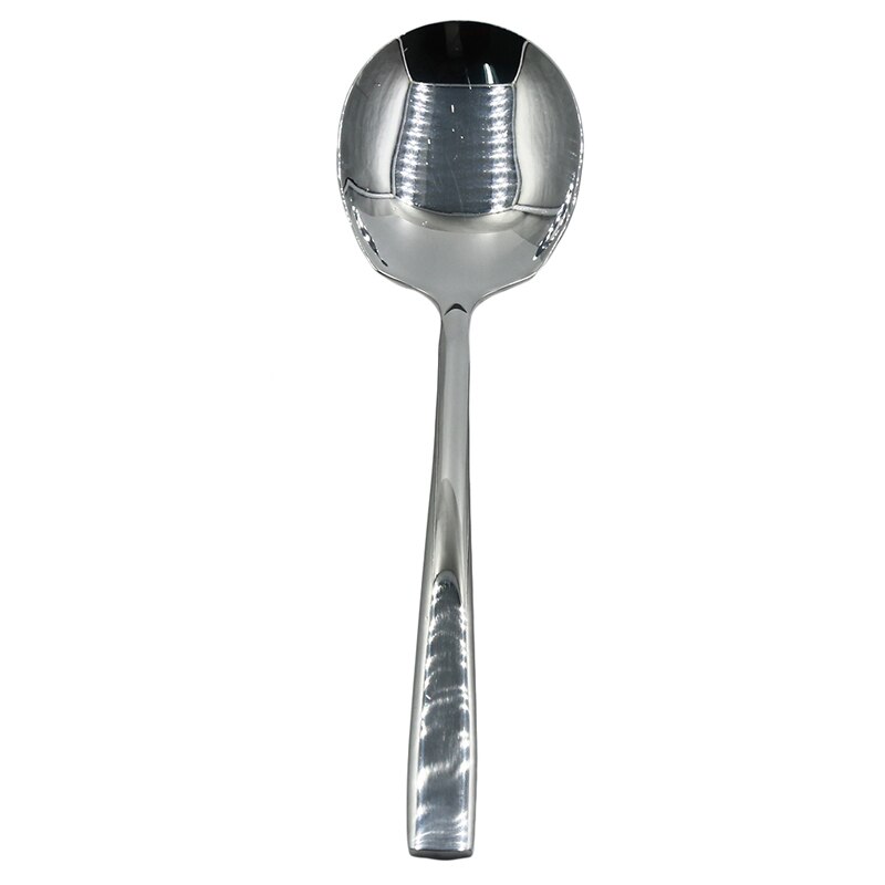 Cuillère à dîner en acier inoxydable | Grande cuillère de service pour Buffet, épaisseur ronde, soupe riz café Western Restaurant Bar cuillère publique