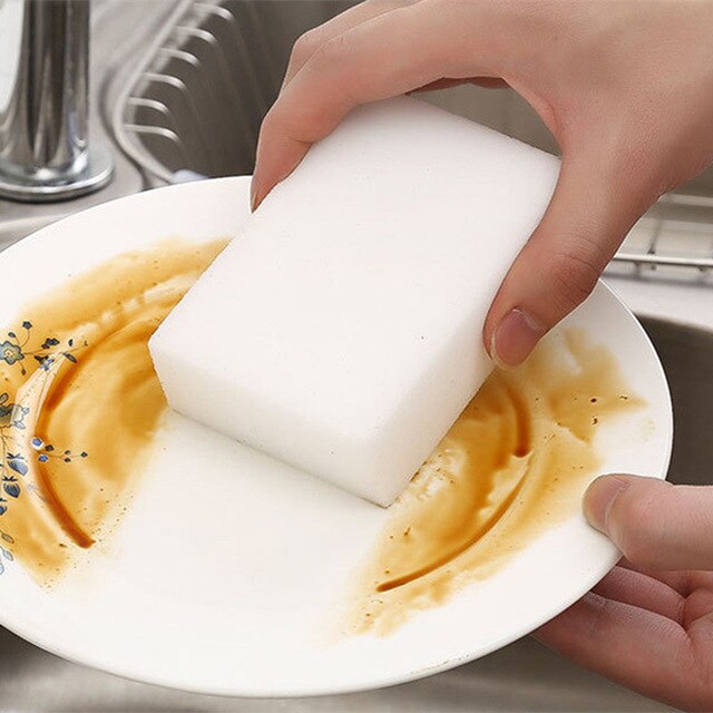 1 pçs rosa multifunções luvas de limpeza de náilon prato mágico lavar para cozinha luvas de lavagem de louça do agregado familiar luvas de banho: 1pcs Sponge
