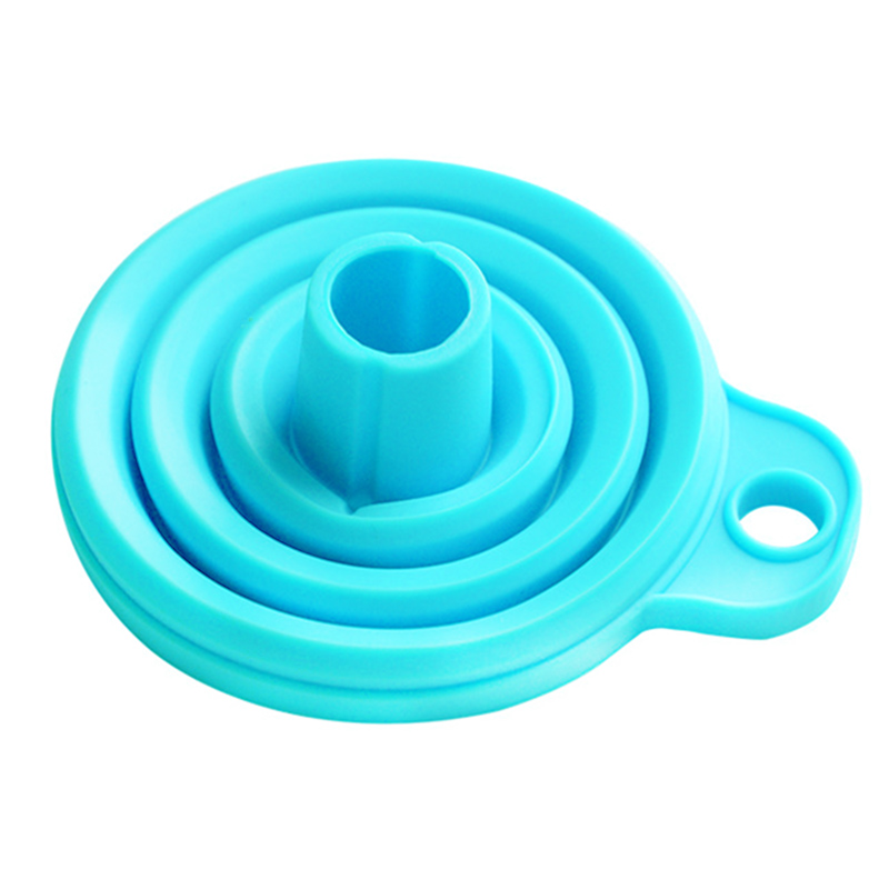 -Kitchen Silicone Cooking Gadget Funnel Blue