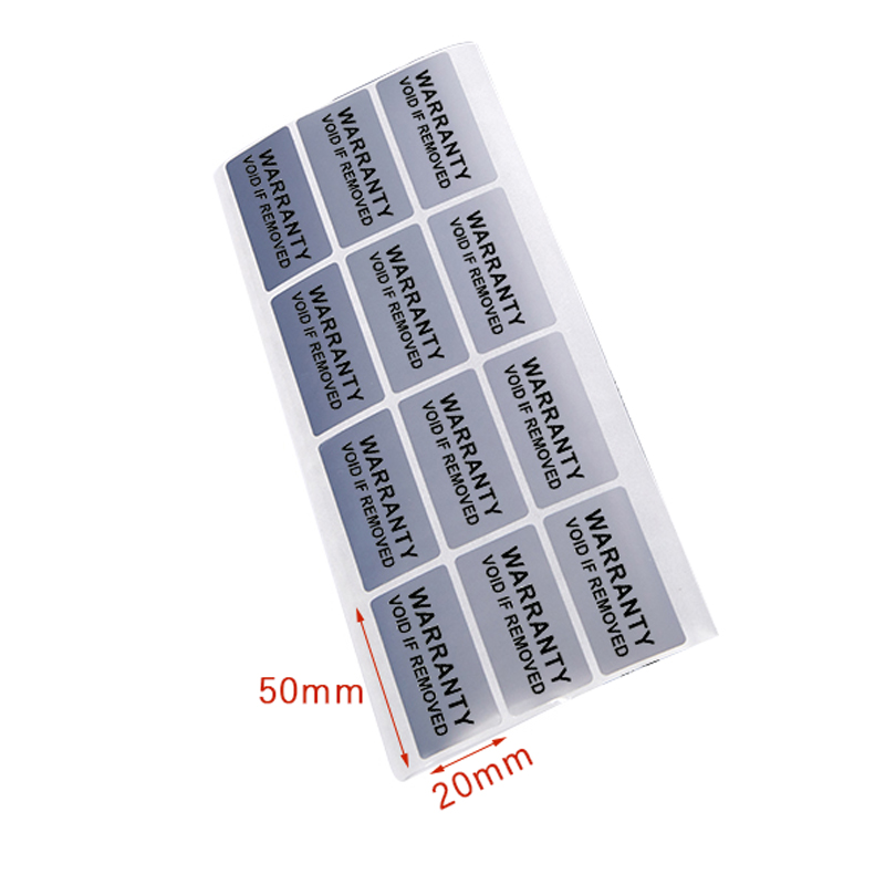 Gwarancja naklejka ochronna 40*20mm zabezpieczająca pustka zabezpieczająca naklejki na etykiety jednorazowa naklejka zabezpieczająca przed podrabianiem