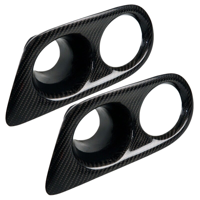 -Real Carbon Fog Light Cover Surrounds Air Duct for Bmw 3 Series E46 M3 01-06: Default Title