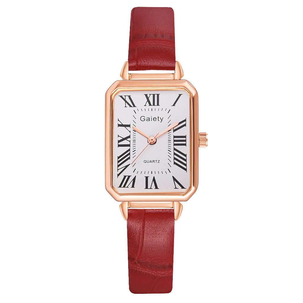 Relojes Para Mujer Reloj Mujer Marcas Famosas De Lujo Relojes De Cuarzo Para Mujer Mujer Correa de bambú coreana para mujer, Reloj de pulsera de cuarzo con números romanos cuadrados, conjunto de: 2