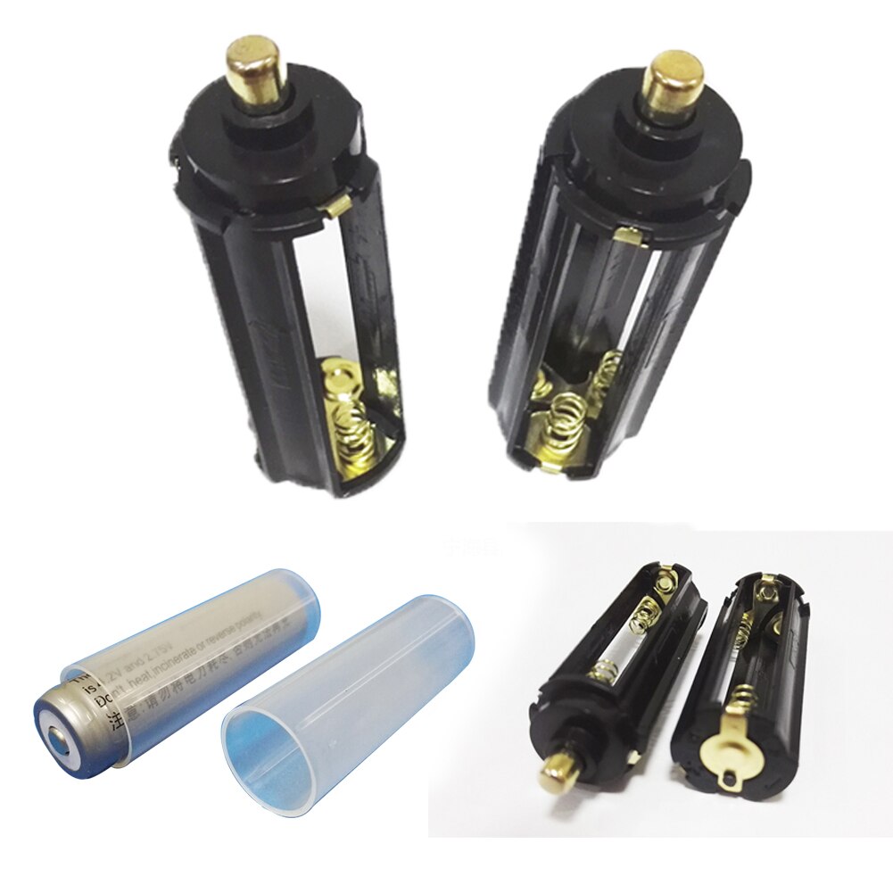 AAA Battery Holder 18650 Battery Tube Black Cylindrical Plastic Box Adapter Case Converter Adaptor Batteries Switcher