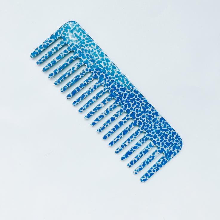Acétate Massage confortable antistatique peignes à cheveux coloré brosse à cheveux outil de coiffure 2 taille pour les femmes filles: 14.5cm blue