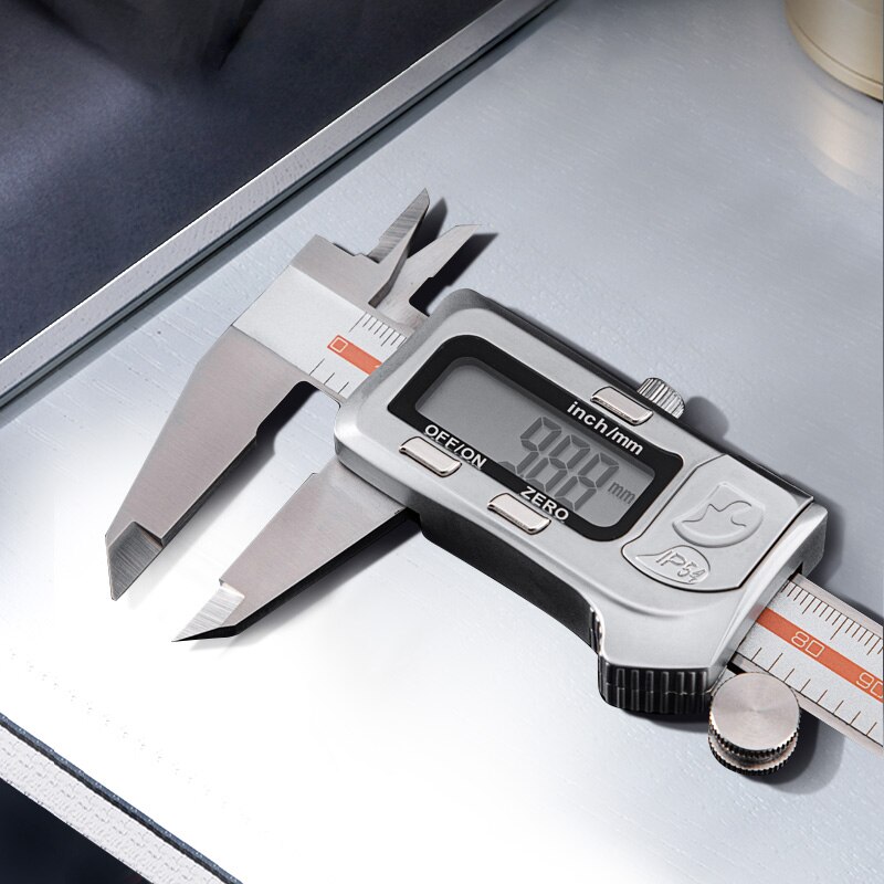 Digital Caliper Electronic Vernier Caliper Digital Calibre Gauge Measuring Tool Ruler Measure Stainless Steel Depth 150mm 200mm