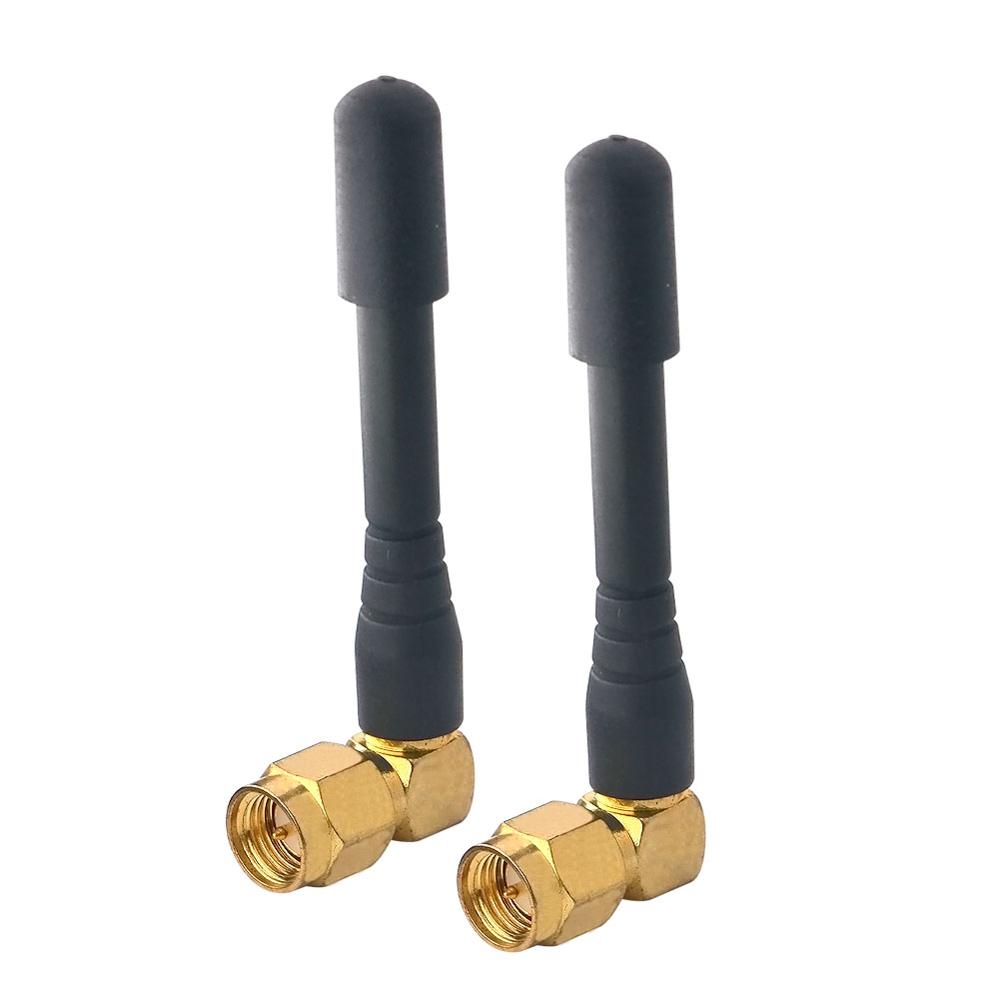 2 unid/lote 2-3dbi antena GSM GPRS 900/1800MHz antena 7cm SMA macho conector de ángulo recto