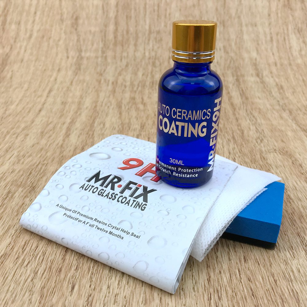 Vidrio líquido para revestimiento de cerámica de coche, líquido de pulido para el cuidado de la pintura de la piel del coche, accesorios para detalles, 30ml, 9H, 1 ud.