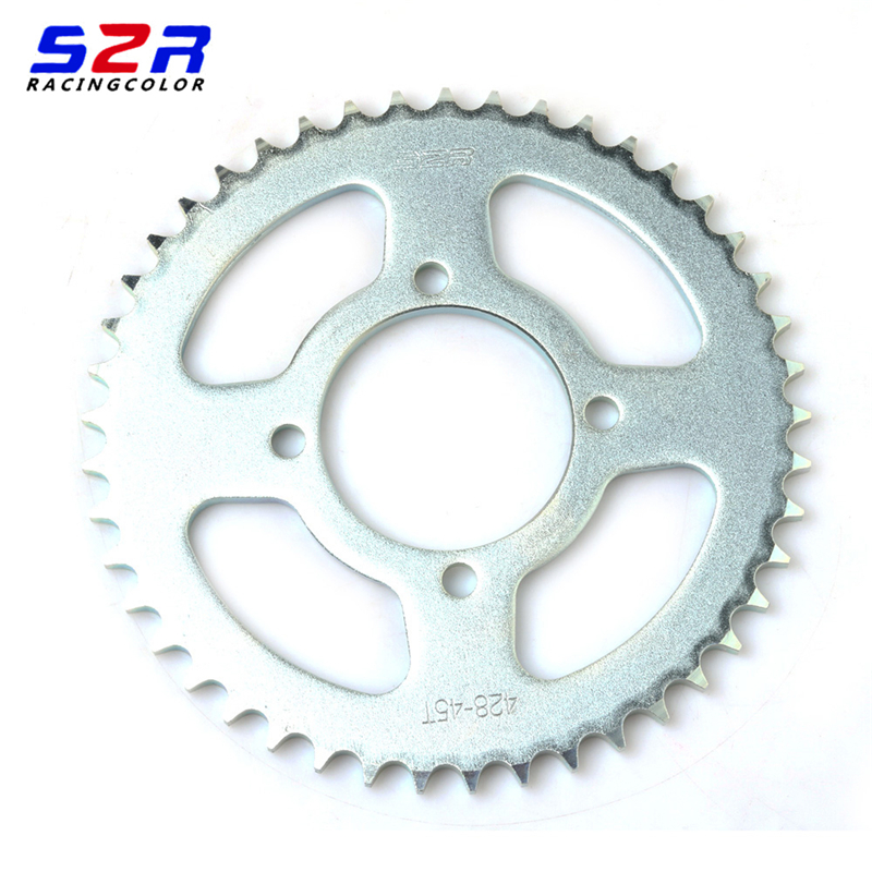 Piñón trasero de motocicleta S2R, accionada 45 T, para YAMAHA YBR125, YBR, YB 125, CRUX 100, piezas originales, 44, 45 dientes, pieza de repuesto para Moto