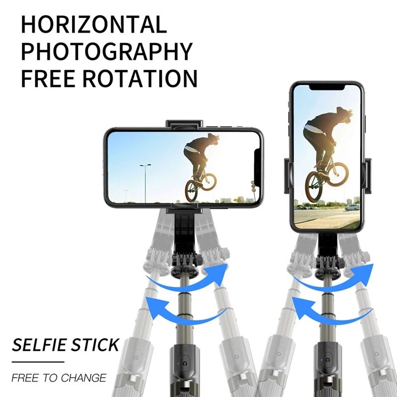 Roreta 2022 Handheld Gimbal Wireless Bluetooth Phone Gimbal Stabilizer for iPhone Tripod Gimbal Smartphone Stabilizer Gimbal