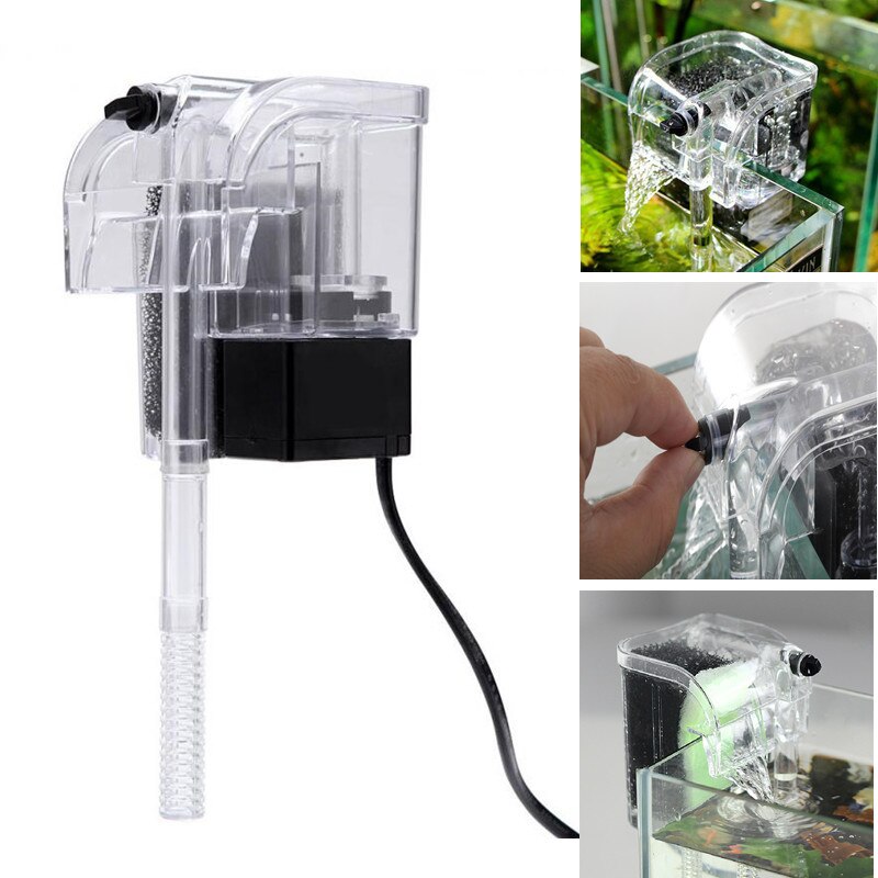 Aquarium dompelpomp 3- in -1 externe hangende vistank powerfilter waterval externe aquarium luchtpomp