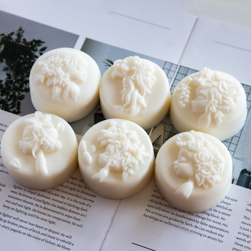 Beauty Girl Flower Fairy Handmade Soap Silicone Mold DIY Chocolate Cake Mold Bathroom Supplies Soap Making Set Cake Decors