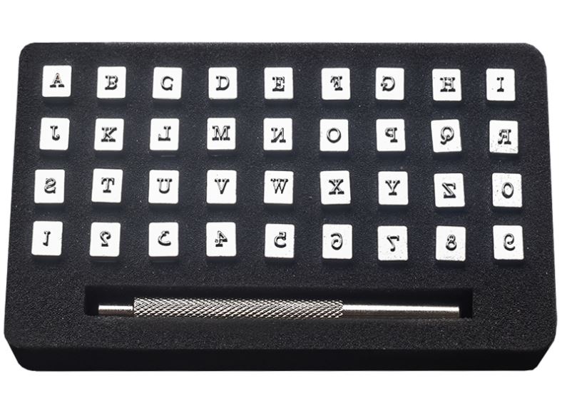 36pcs steel alphanumeric stamp punch set leather craft stamp engraving tool