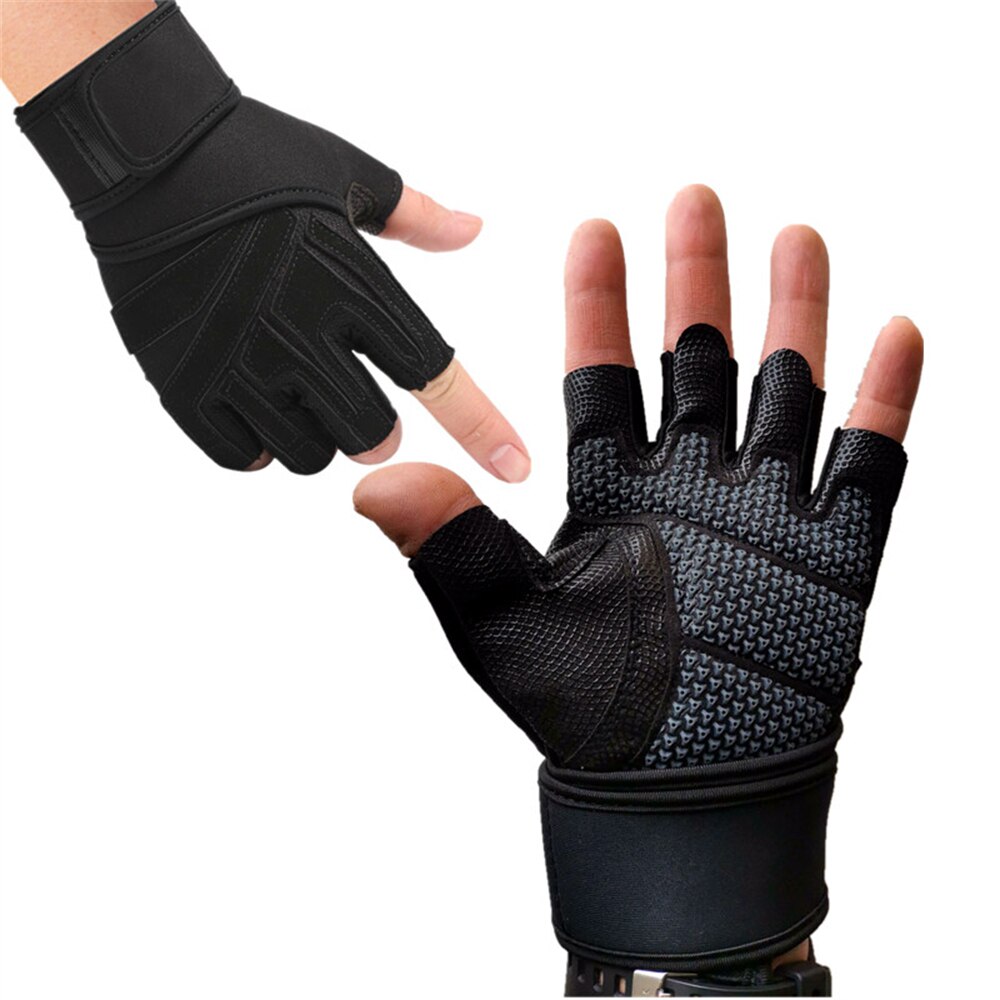 Guantes de gimnasio para levantamiento de pesas, mancuernas antideslizantes de silicona suave para culturismo, guantes de entrenamiento para Crossfit